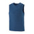 patagonia mens capilene cool daily tank in viking blue - navy blue x dye, front view