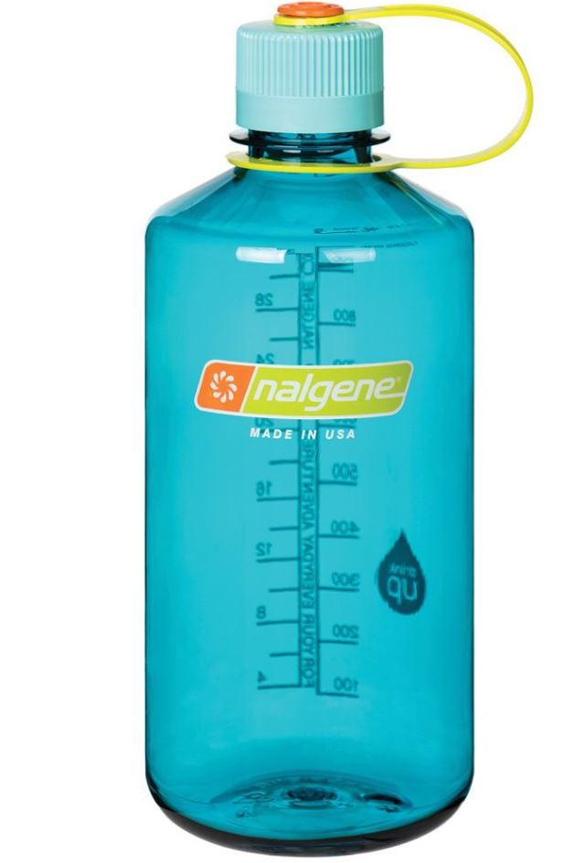 nalgene narrow mouth 32 oz sustain water bottle in cerulean