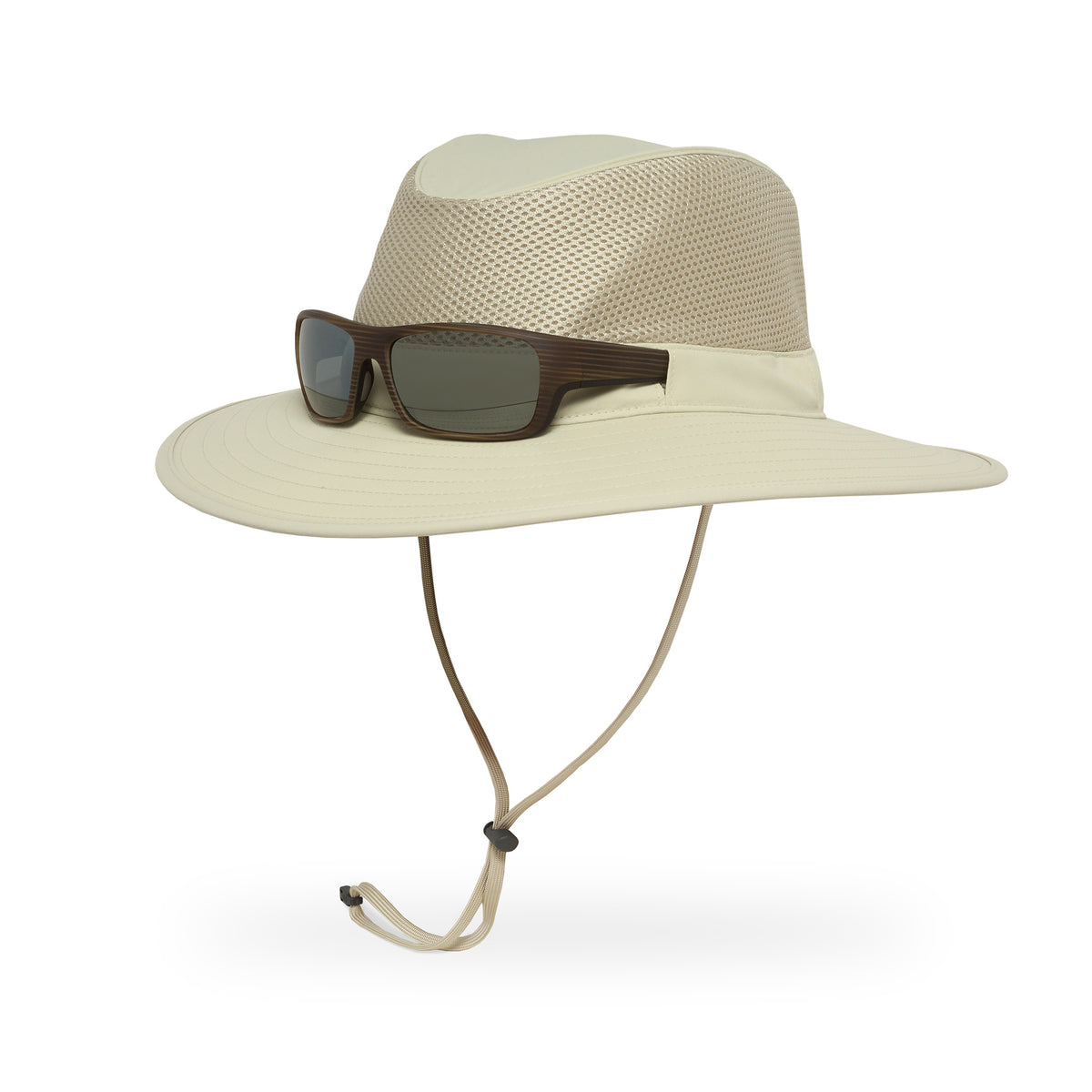 a photo of the sunday afternoon charter breeze hat in cream, featuring the sunglass lock