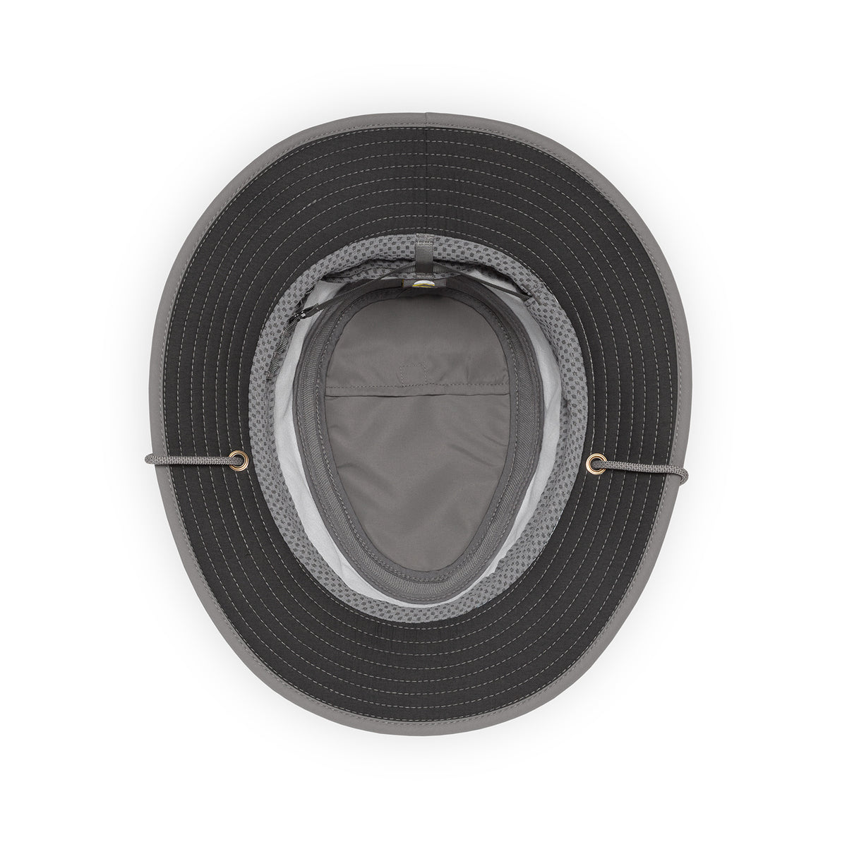 a photo of a sunday afternoon charter escape hat in charcoal, view from underneath
