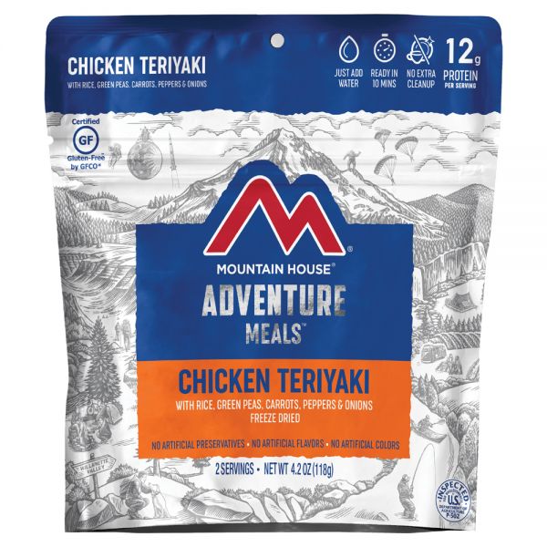 a packet of freeze dried chicken teriyaki
