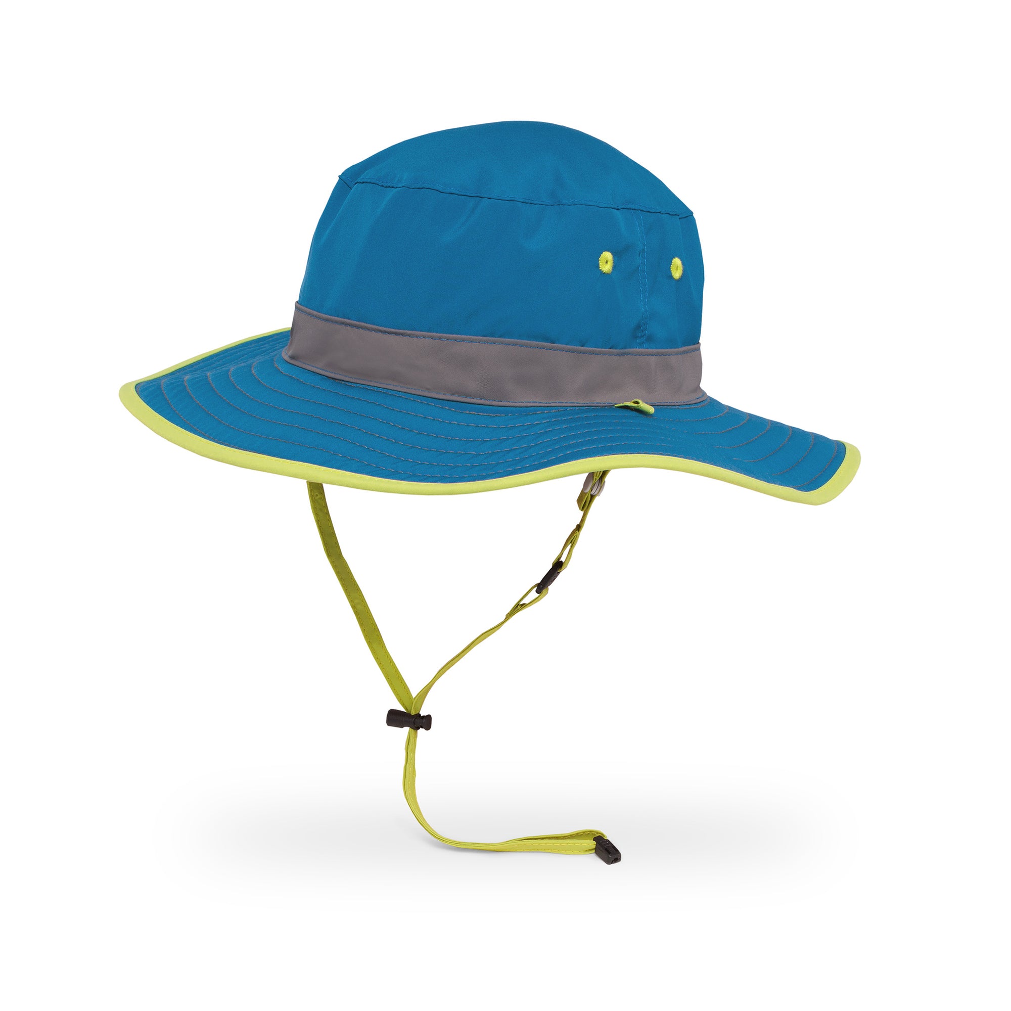 a photo of a sunday afternoon clear creek boonie kids hat in deep blue/chaparral