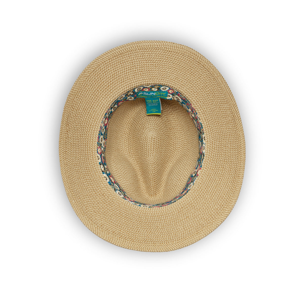 a photo of the sunday afternoons women's coronado hat in natural, view from beneath