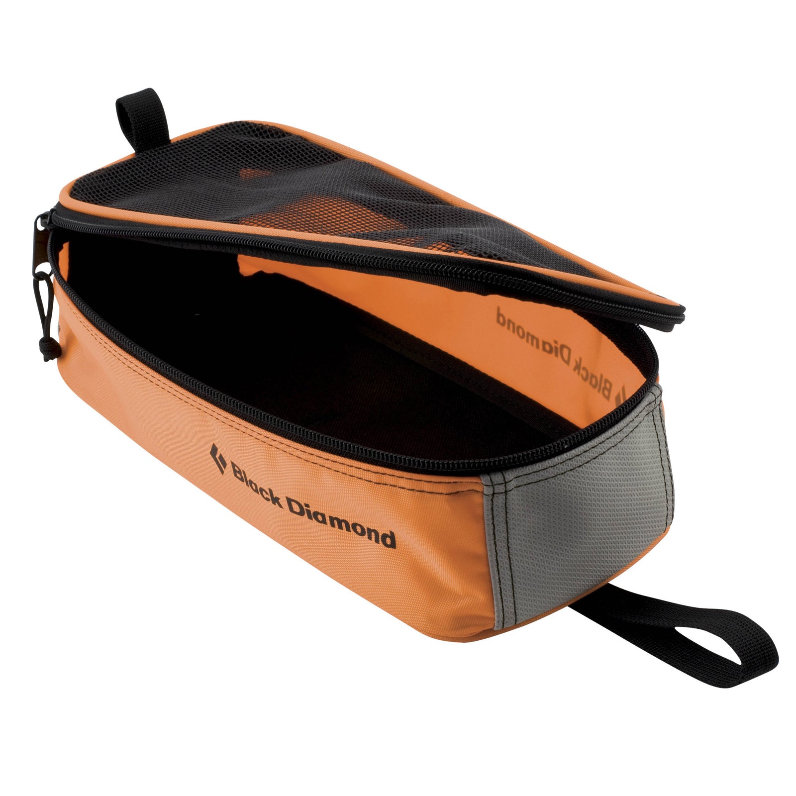 a photo of an open black diamond crampon bag