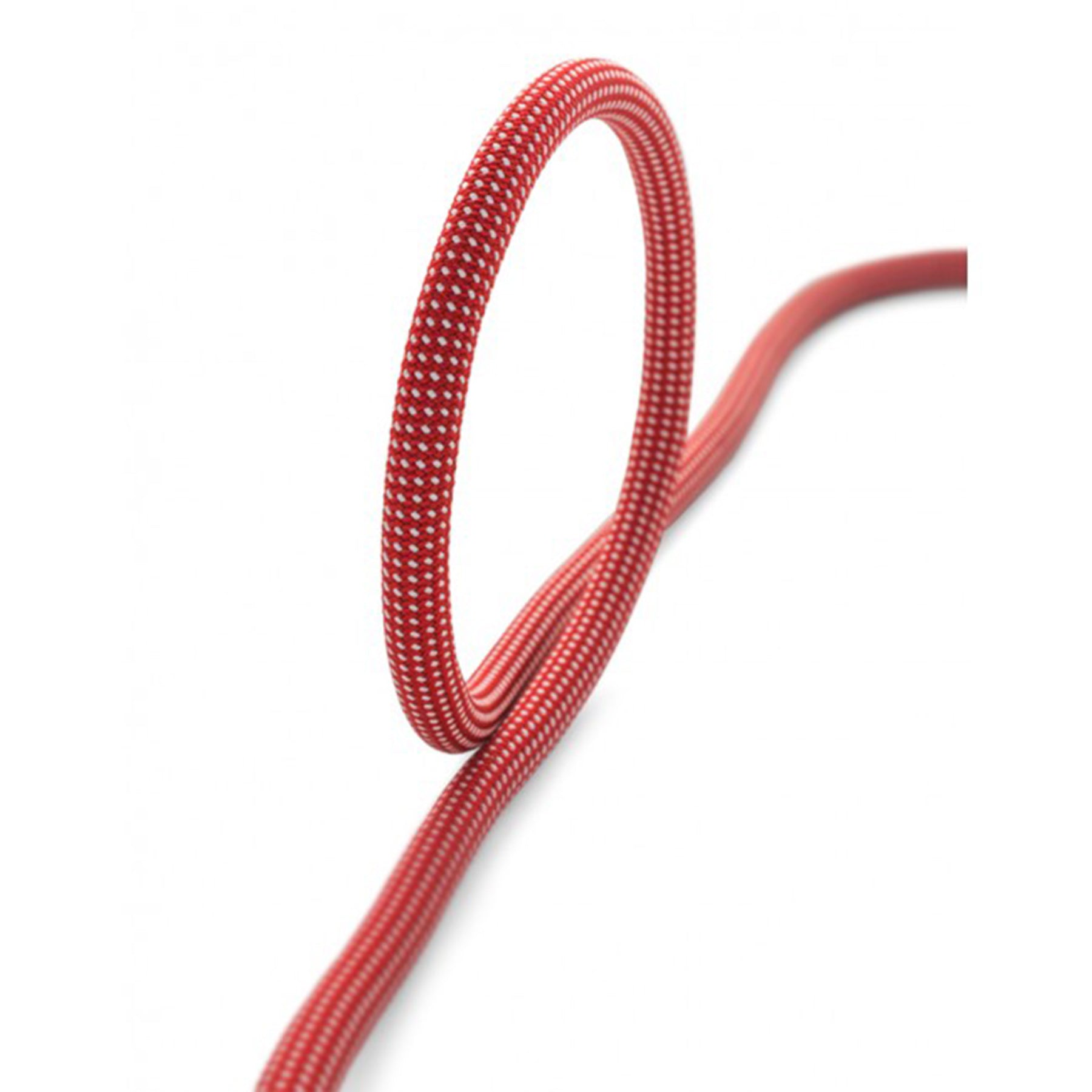 a loop of siurana rope showing it's loop radius as 3" or so