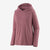 a photo of the patagonia womens capilene cool daily hoody in the color evening mauve-light evening mauve x dye