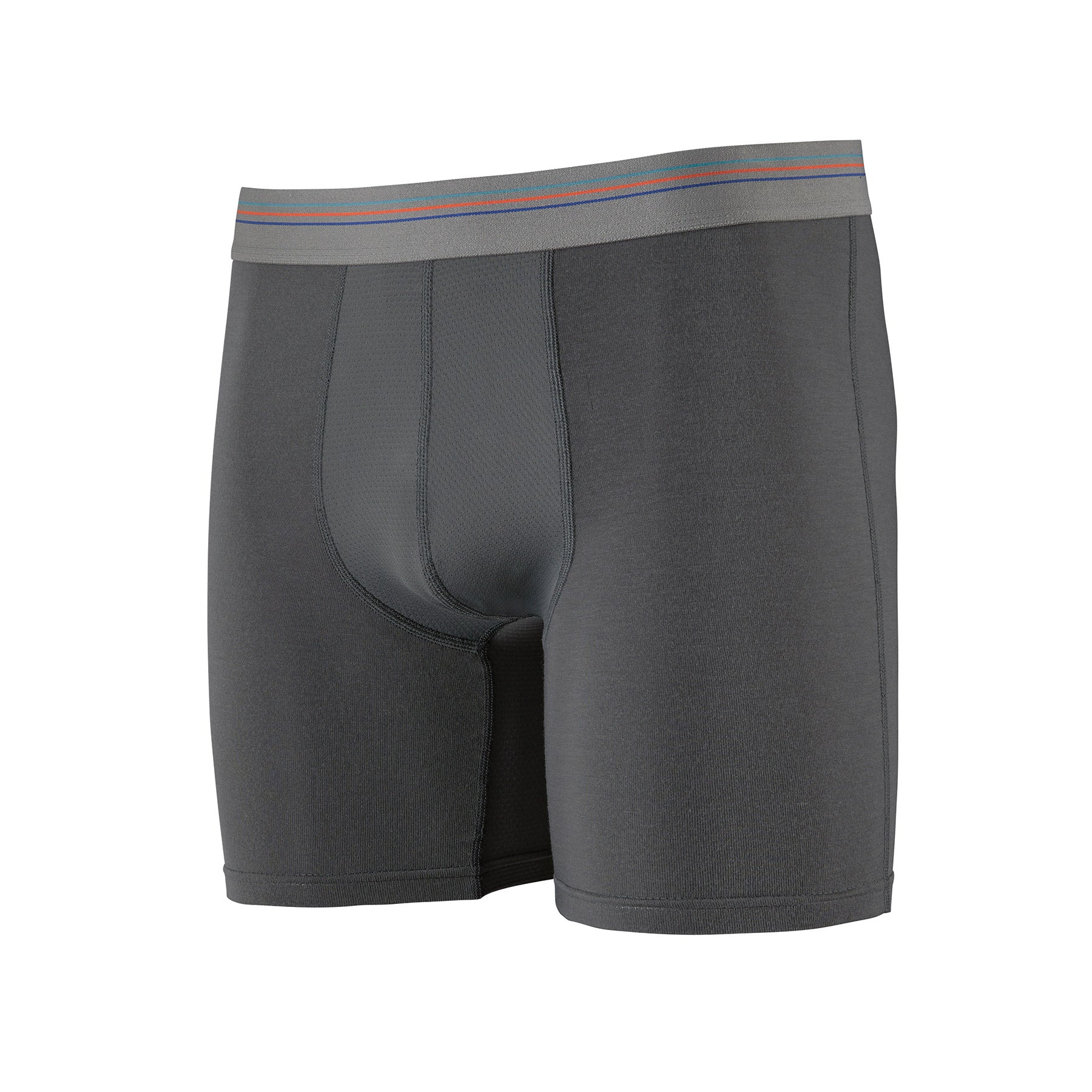 patagonia essential ac boxer briefs in forge grey front view