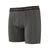 patagonia essential boxer brief 6" in forge grey, front view