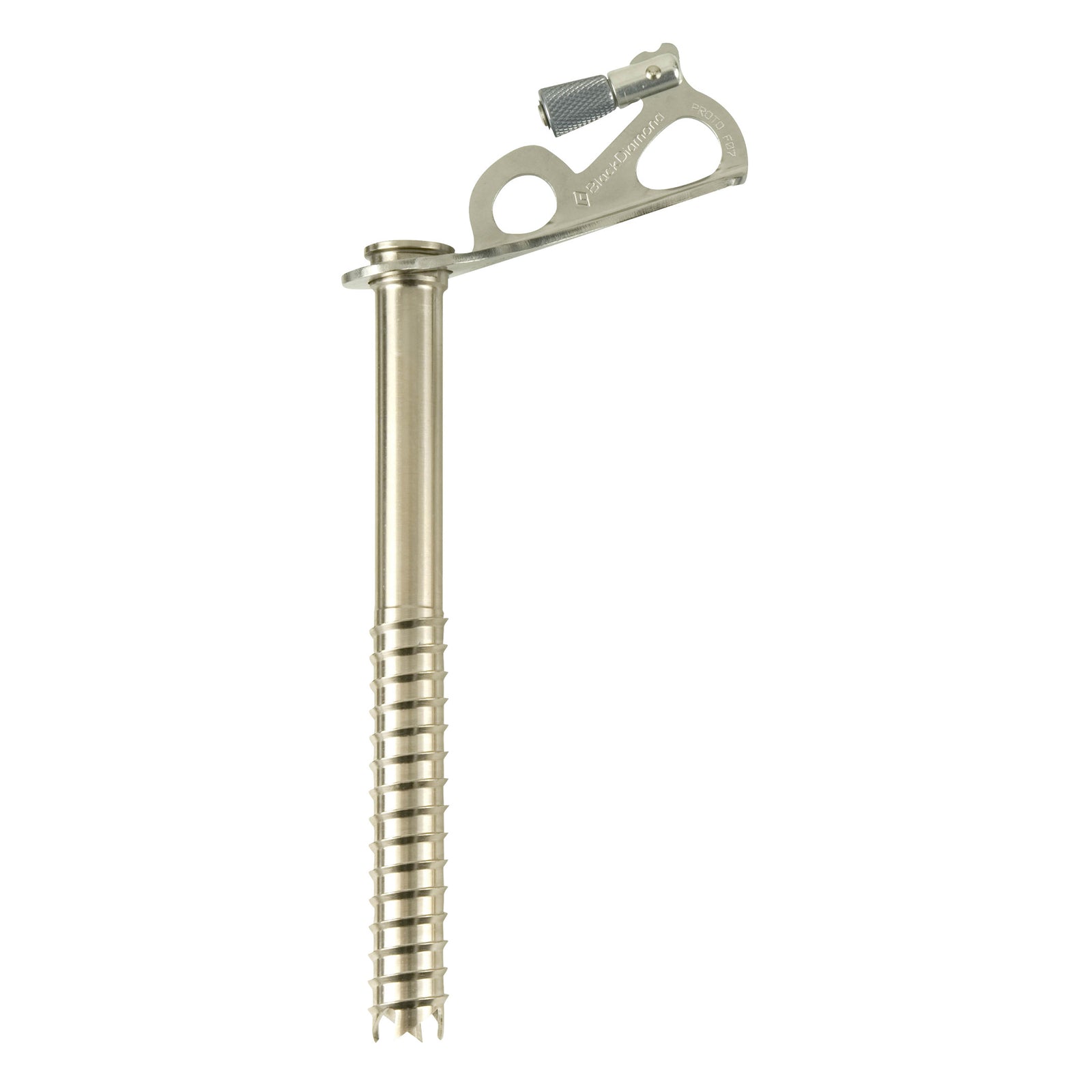 a photo of a black diamond express ice screw 19 cm size