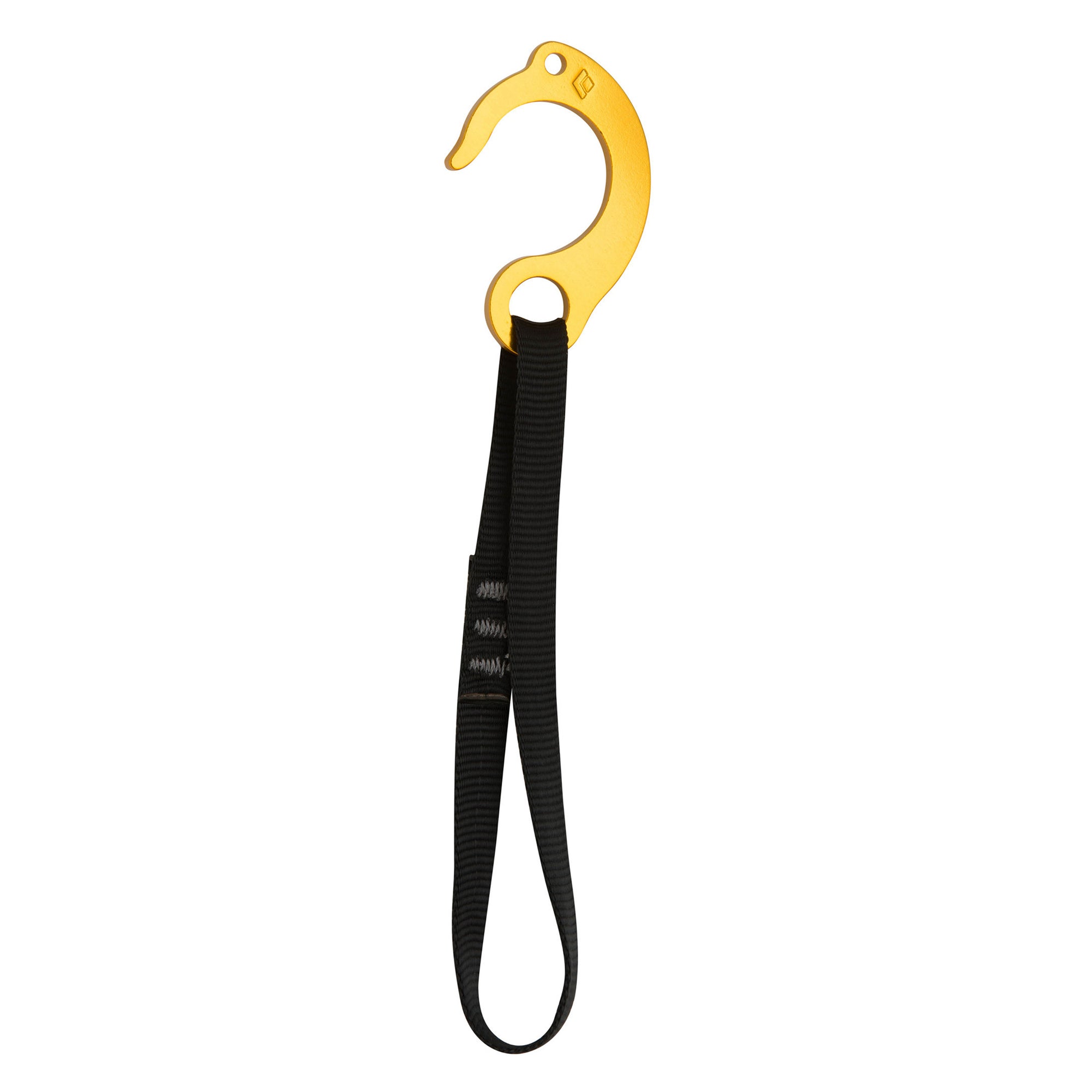a photo of a black diamond fifi hook in gold