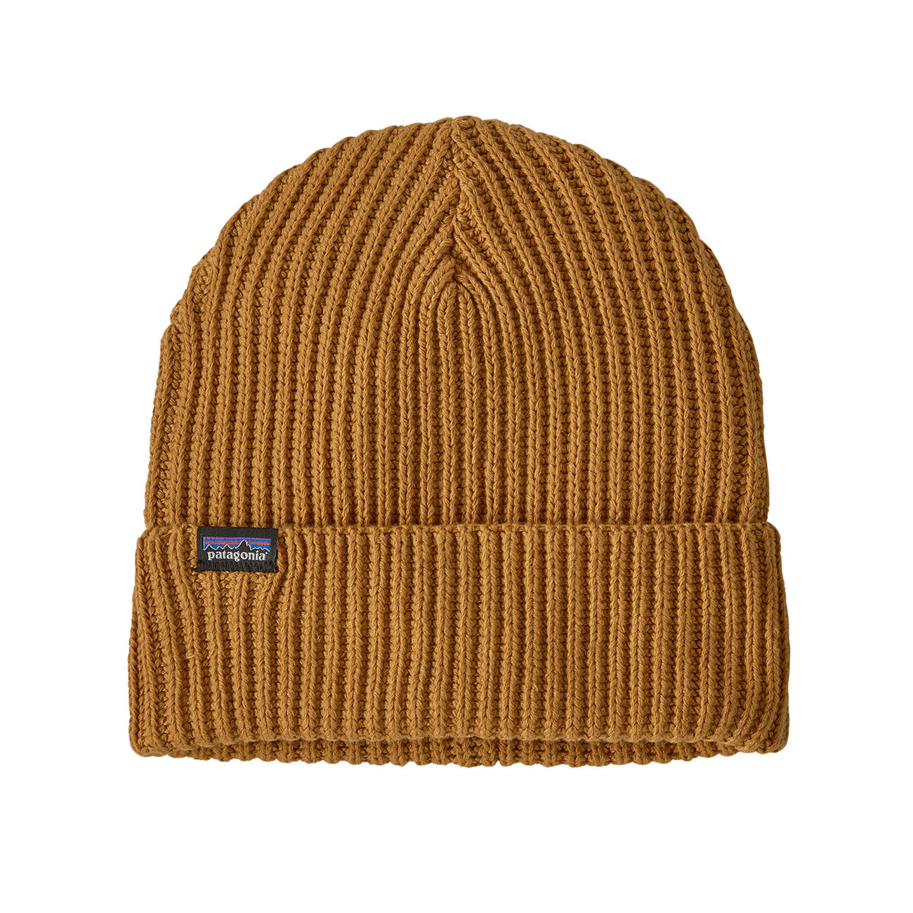 fisherman's rolled beanie in gold