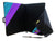 a photo of an organic climbing full pad in purple, blue and black