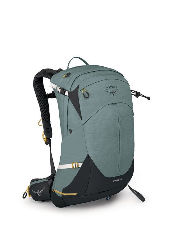 osprey sirrus 24 backpack in succulent green, front view