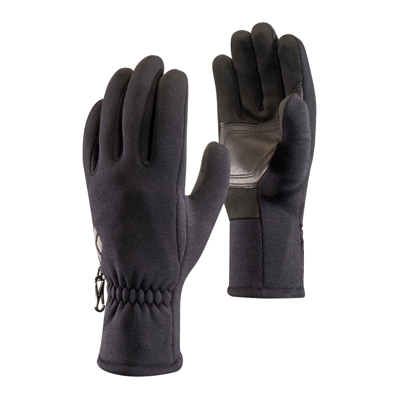 a pair of black gloves
