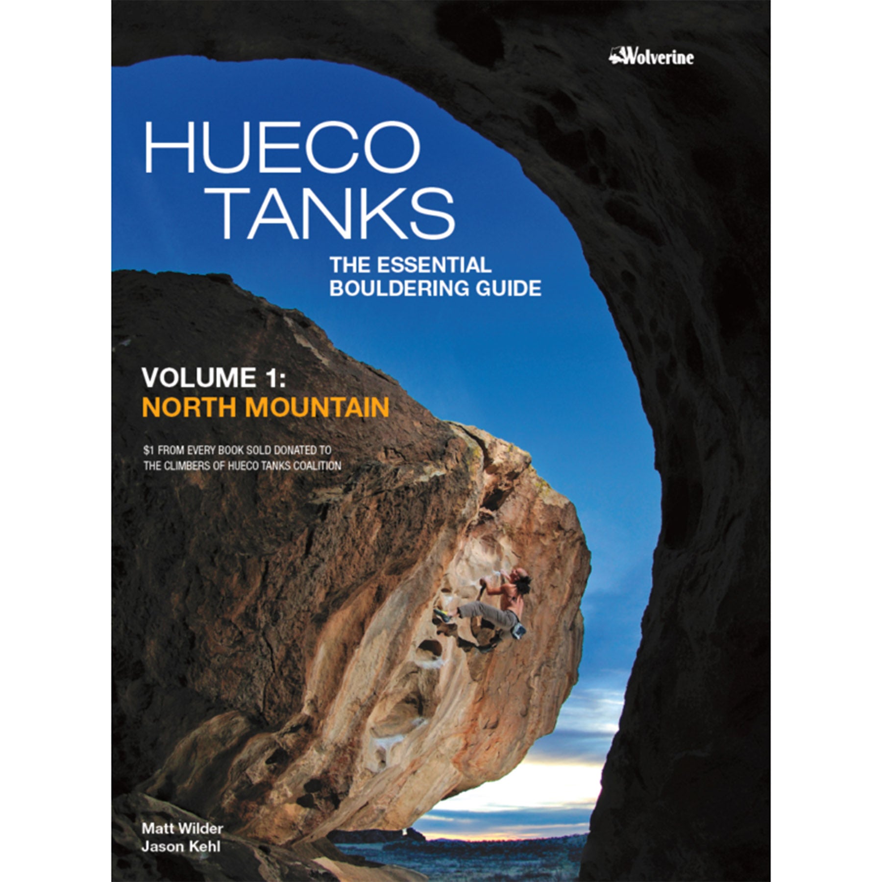the front cover of the hueco north climbing guidebook