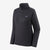patagonia womens r1 daily zip neck in ink blacck black x dye, front view