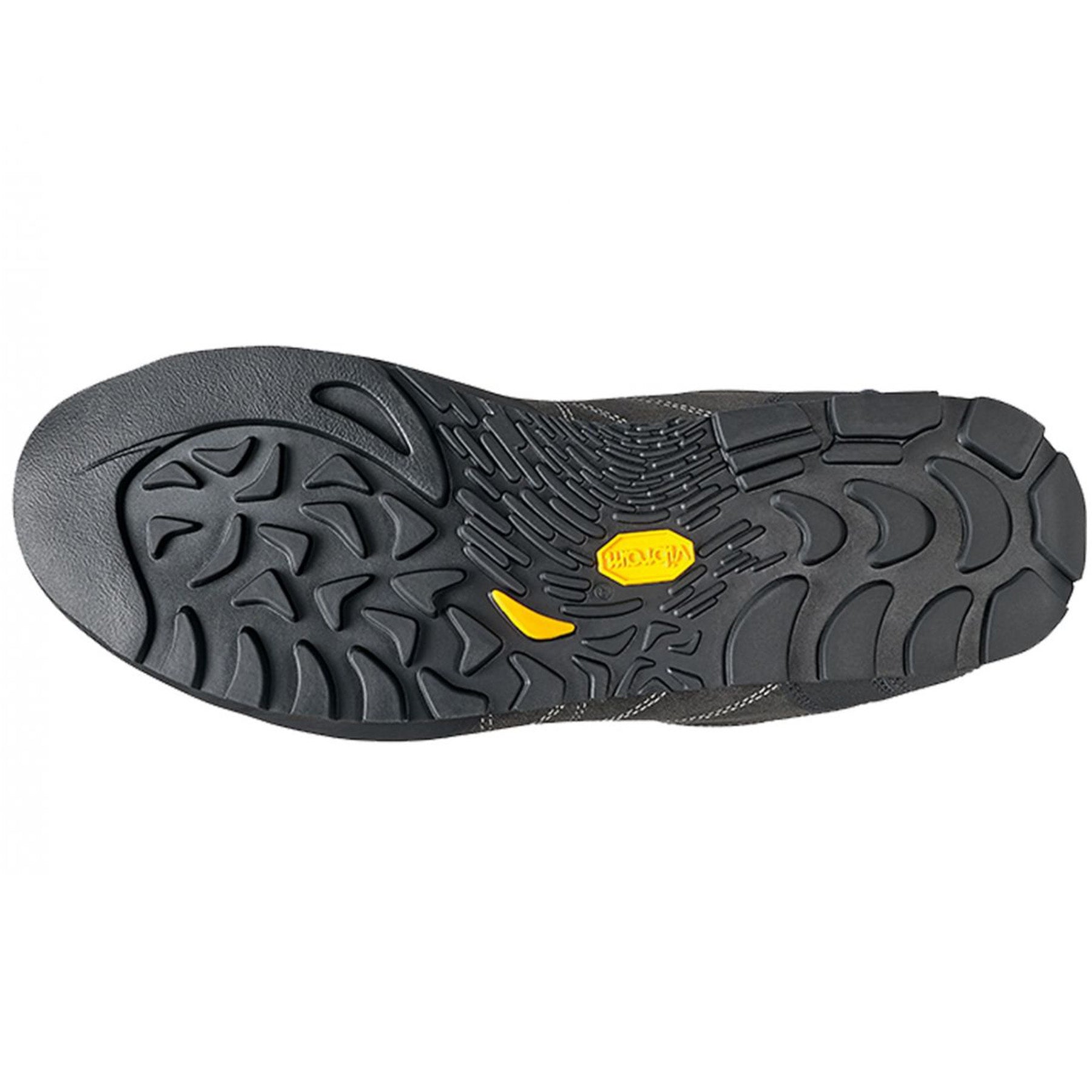 a view of the sole of the men's crux approach shoe