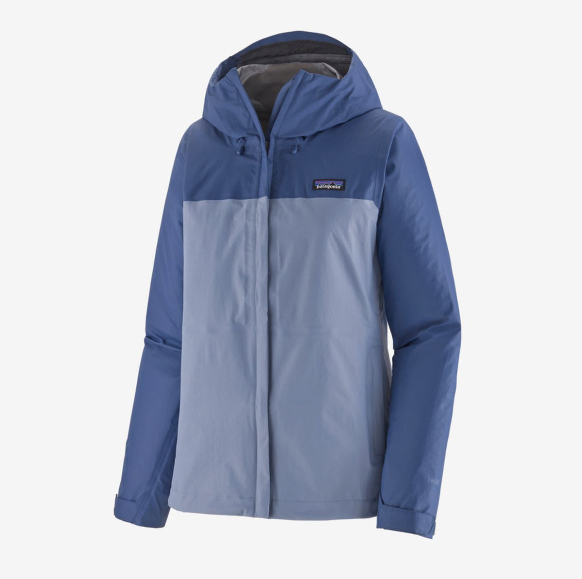 patagonia womens torrentshell jacket in light current blue