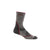 sideview of light hiker micro crew mens in light and dark grey with red detail