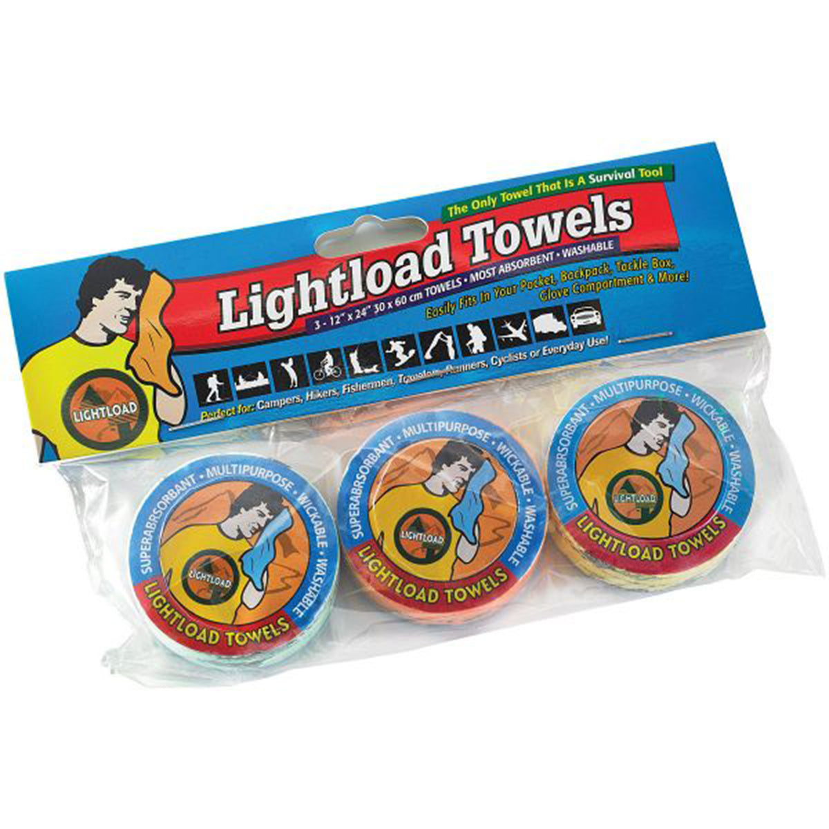 a three pack of lightload towels