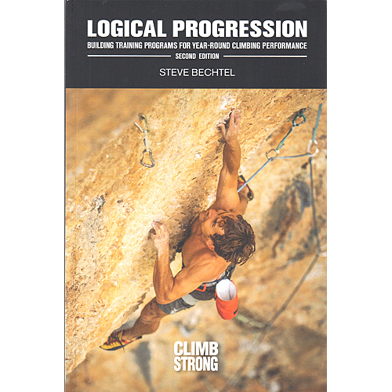 a fit looking man leads up steep rock on the cover of the book l ogical progression