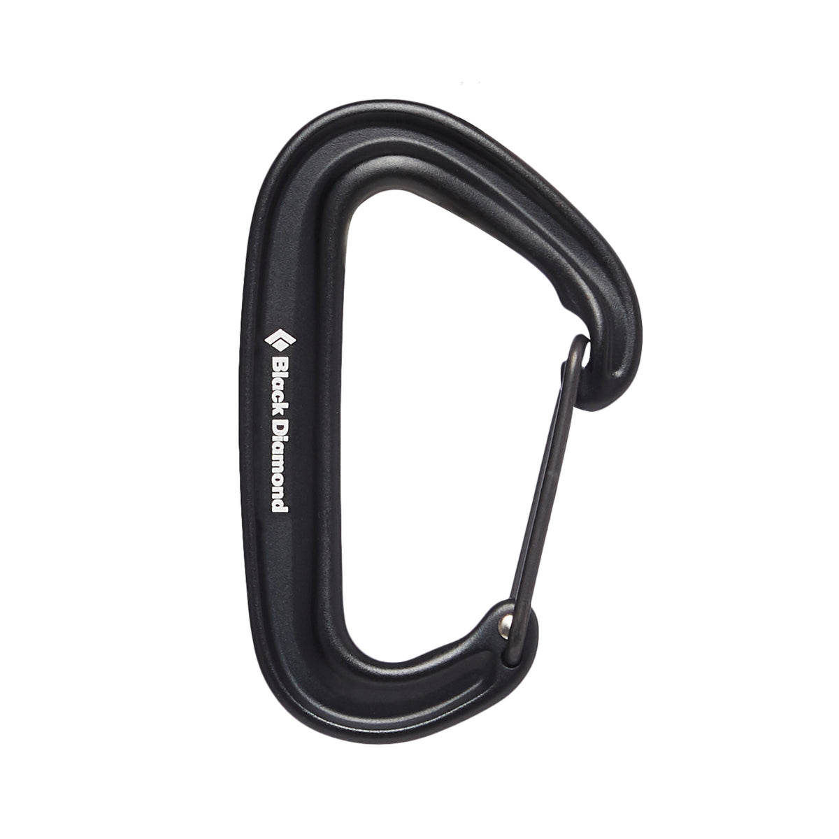 a black miniwire carabiner