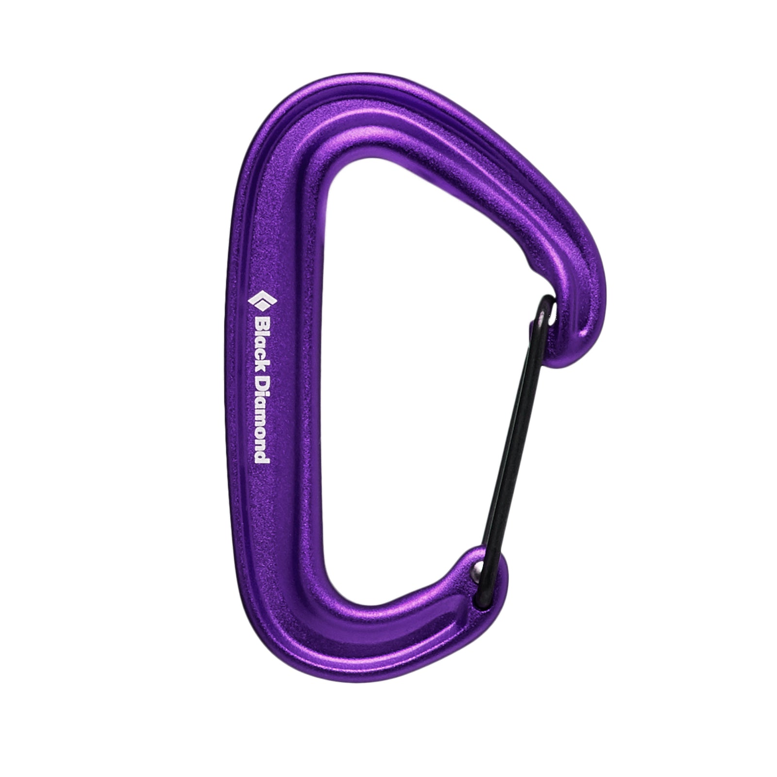 a purple miniwire carabiner