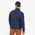 patagonia mens down sweater in new navy, back view on a model
