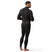 a photo of the smartwool men's classic all-season merino base layer bottom in the color black, back view on a model