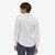 patagonia womens self guided hike long sleeve shirt in white, back view on a model