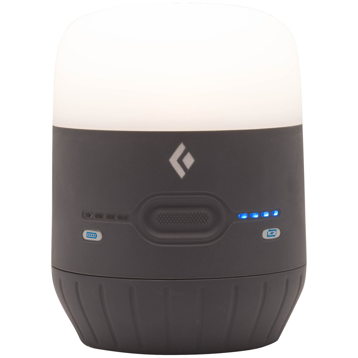 gray lantern in off mode showing battery levels