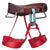 a red kid's climbing harness