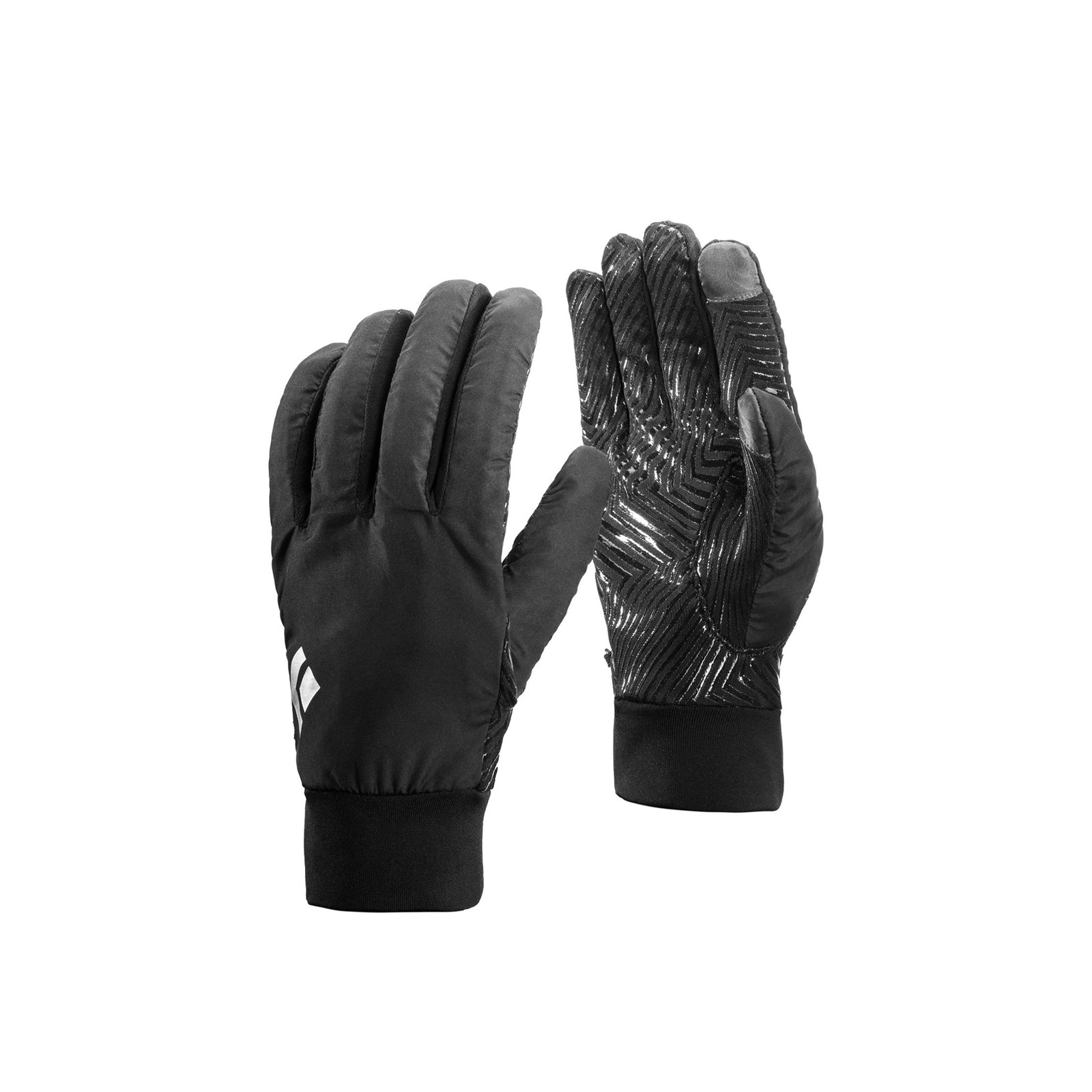 a pair of warm, black gloves