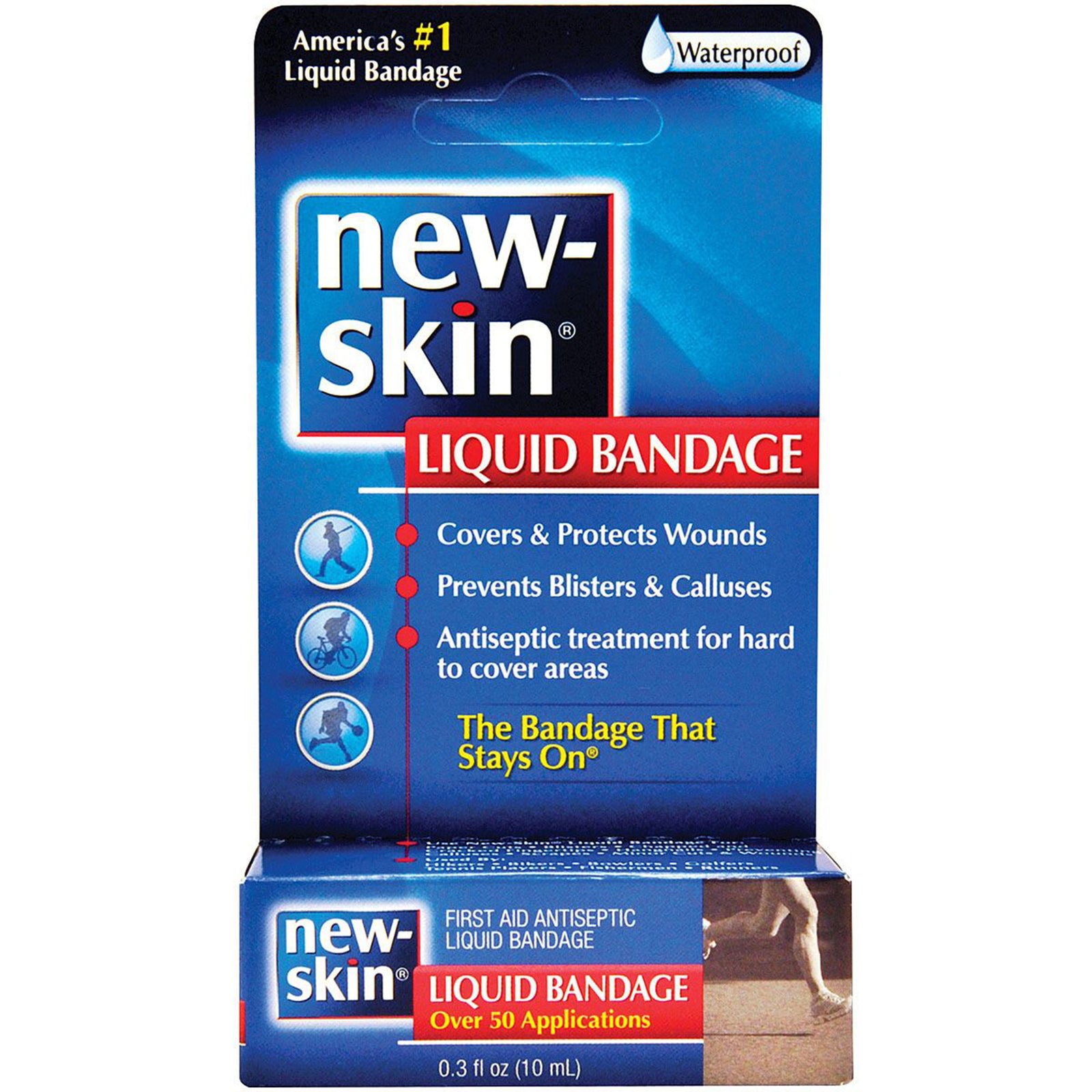 new skin first aid antiseptic liquid bandage, 0.3 fl. oz., over 50 applications