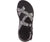 top view of the chaco womens z2 classic sandal in noir