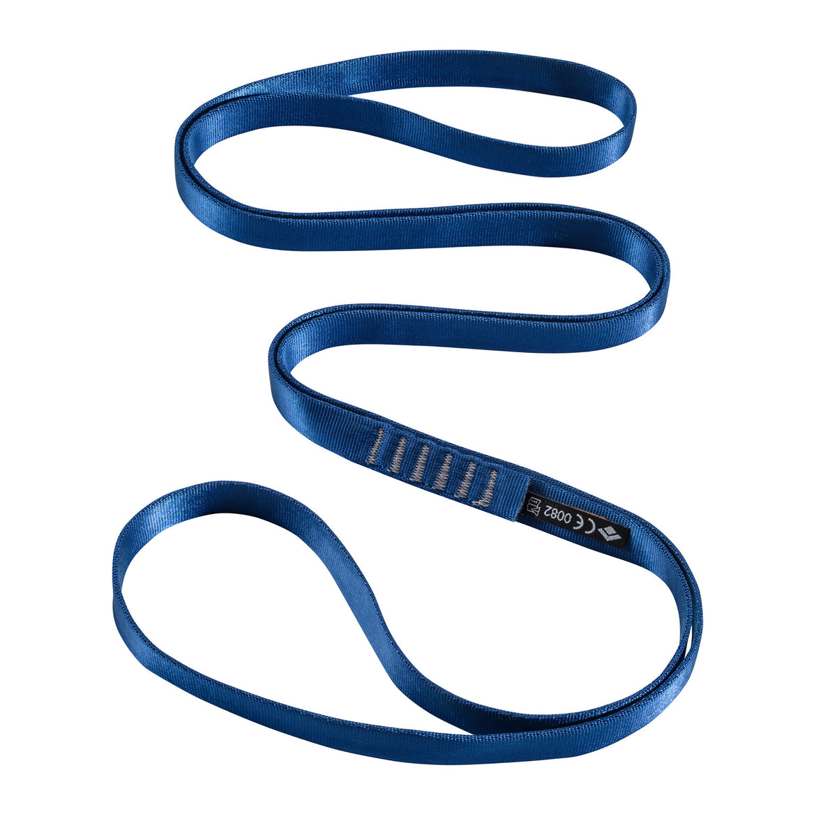 a photo of a black diamond nylon runner in the 120 cm blue size