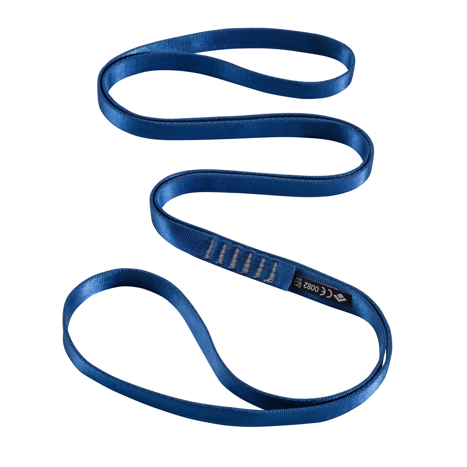 a photo of a black diamond nylon runner in the 120 cm blue size