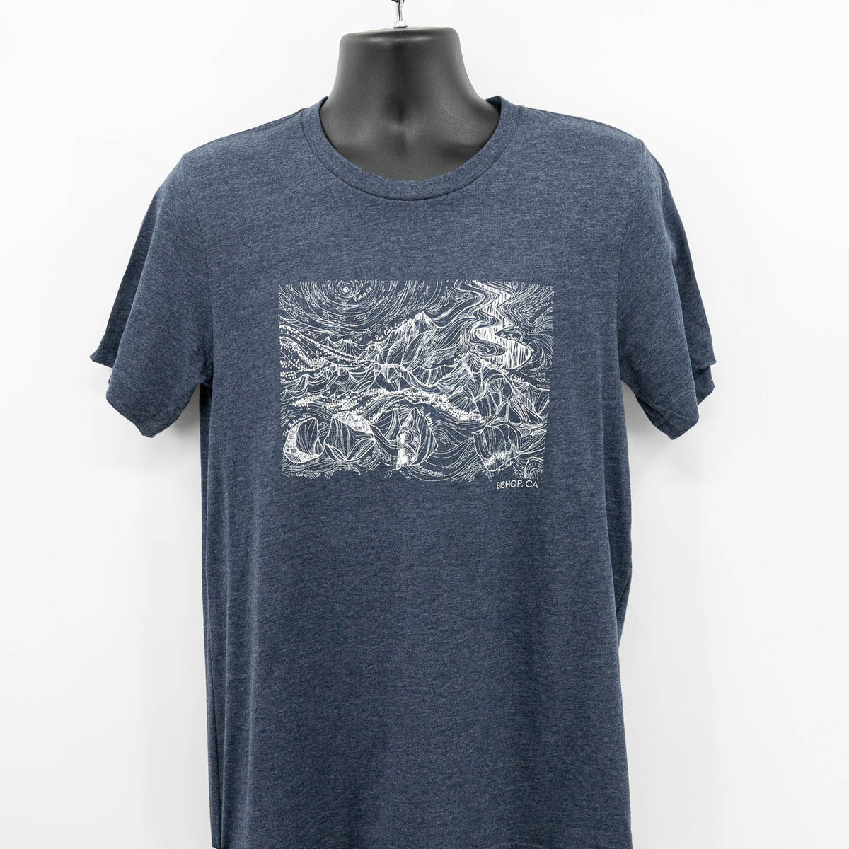 the bishop t shirt on a mannequin in navy