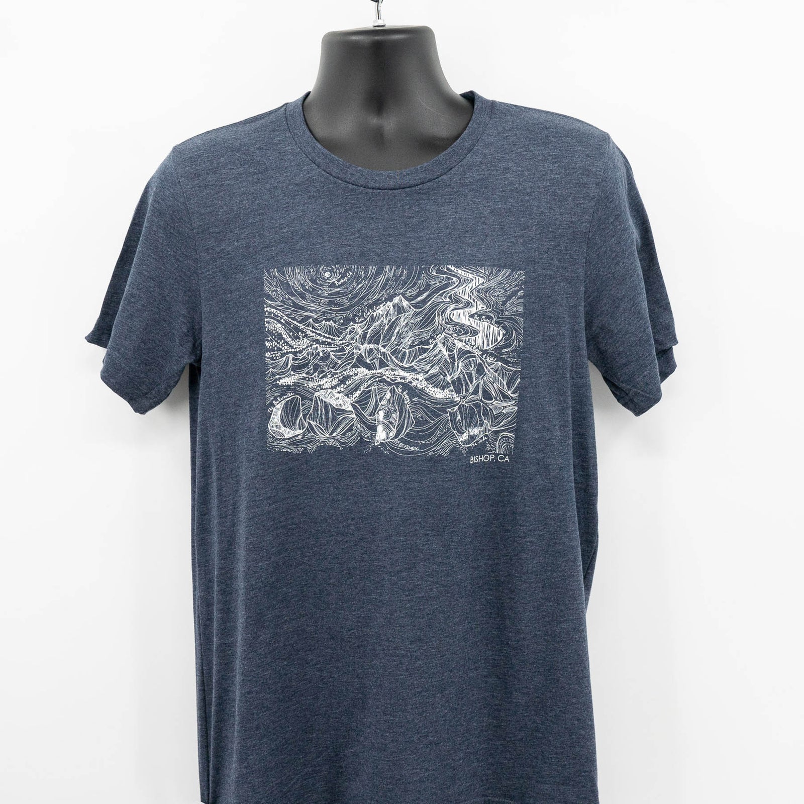 the bishop t shirt on a mannequin in navy