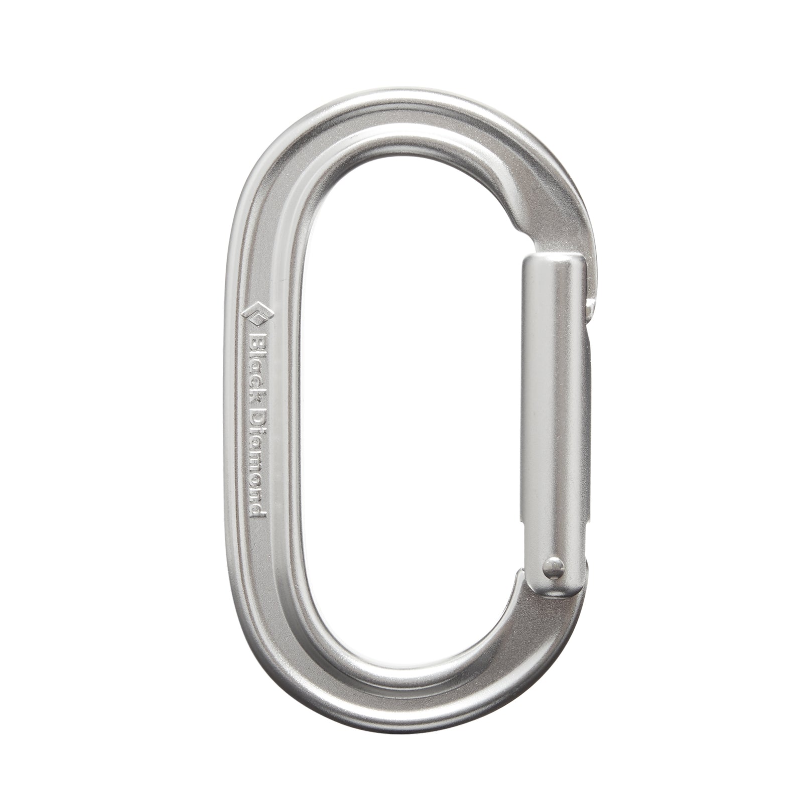 a silver oval carabiner