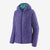 patagonia womens micro puff hoody in perennial purple, front view