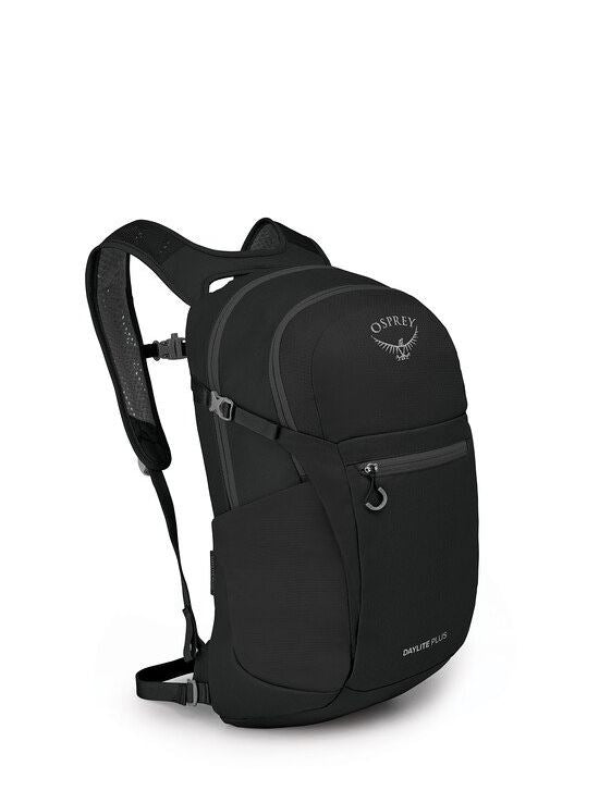 osprey daylite plus backpack in black, front view