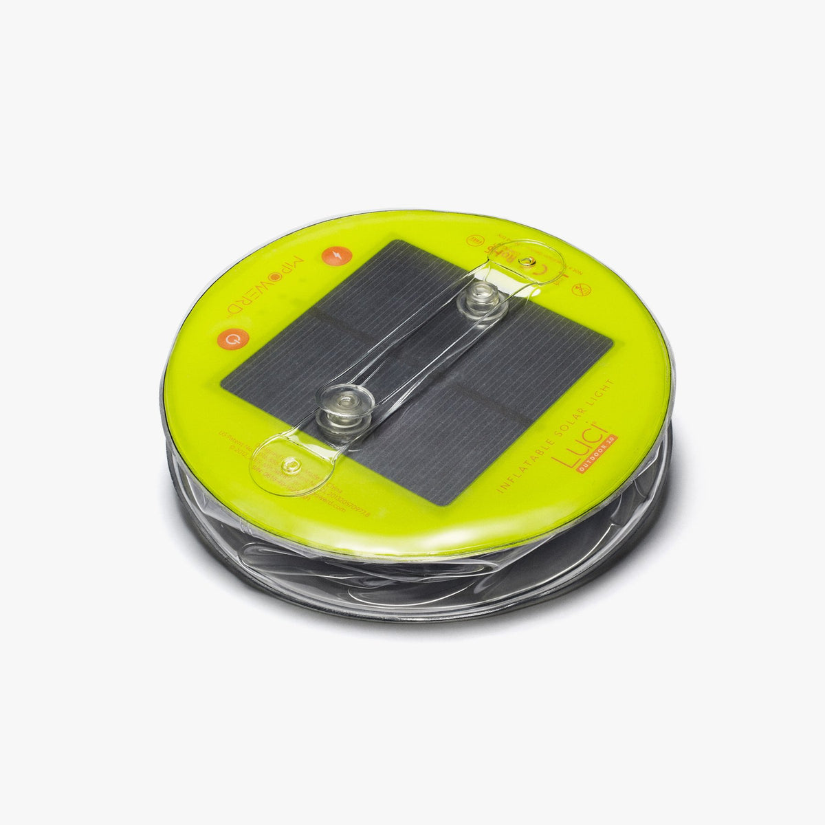 collapsed outdoor 2.0 lantern with solar panel on top