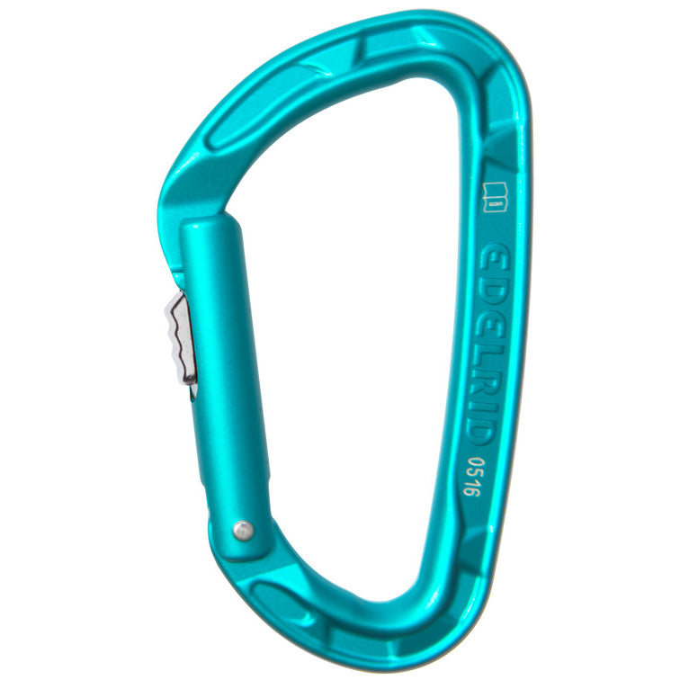 edelrid pure slider carabiner in ice mint