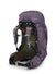 osprey aura ag 65 backpack in enchantment purple, back view