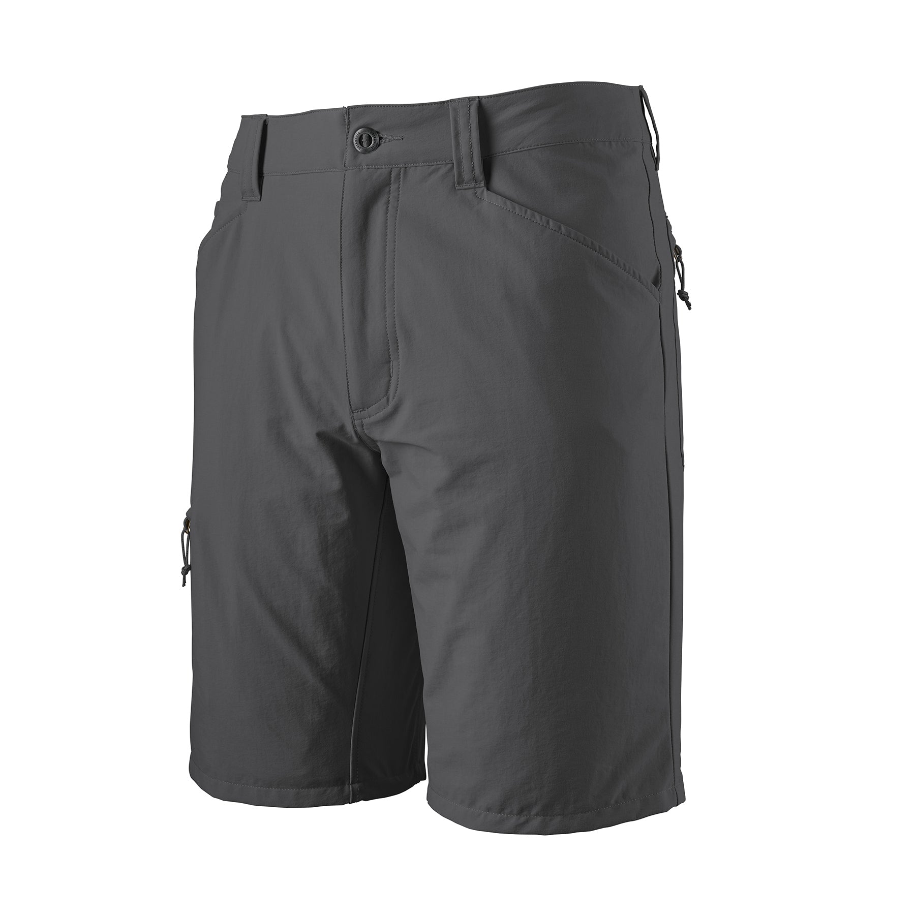 studio shot of men's quandary shorts in forge grey front view