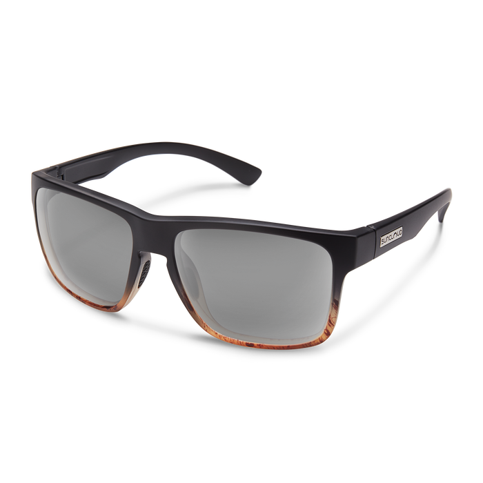 suncloud rambler sunglasses in tortoise fade with gray lenses