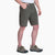 kuhl hiking shorts mens on model three quarter view in color brown green