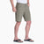 kuhl hiking shorts mens on model three quarter view in color khaki