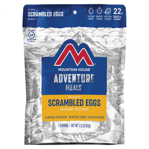 a packet of freeze dried scrambled eggs